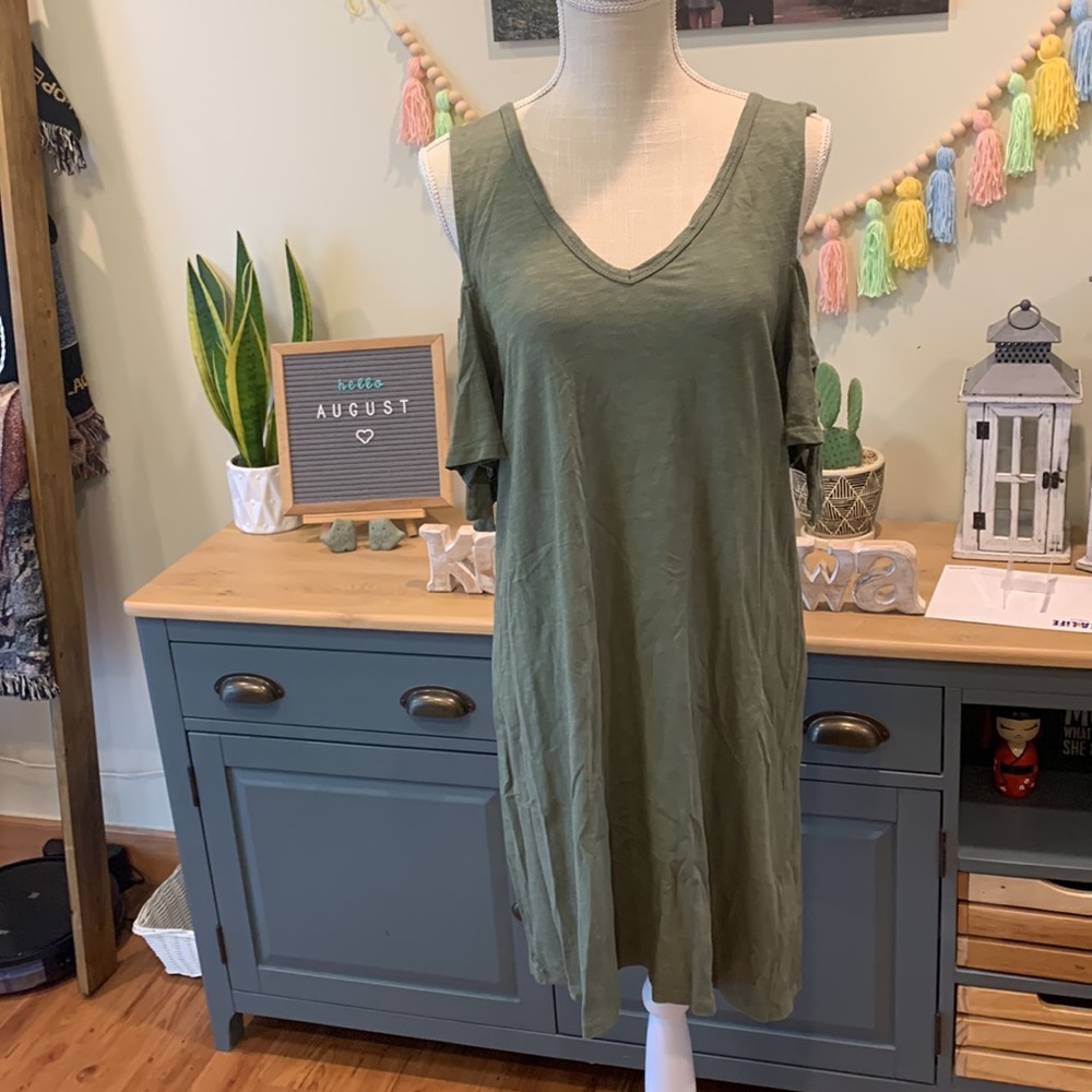 Olive green dress